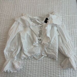 Vici Doll White Lacy Top